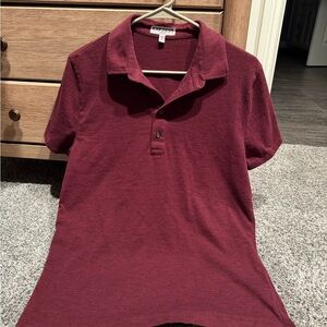 Express Stretch Men’s Maroon Button Down Shirt